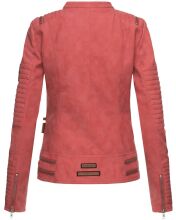 Marikoo Akikoo Damen Kunst-Wildleder Jacke Rot-Gr.S