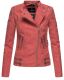 Marikoo Akikoo Damen Kunst-Wildleder Jacke Rot-Gr.S