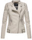 Marikoo Akikoo Damen Kunst-Wildleder Jacke Hellgrau-Gr.S