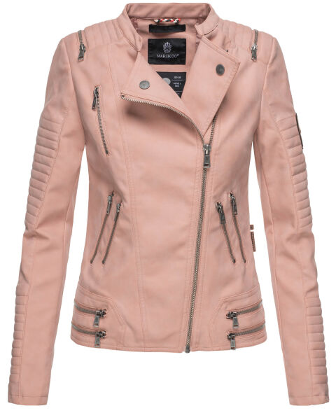 Marikoo Akikoo Damen Kunst-Wildleder Jacke Rosa-Gr.XS