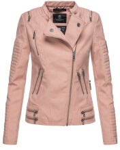 Marikoo Akikoo Damen Kunst-Wildleder Jacke Rosa-Gr.XS