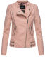 Marikoo Akikoo Damen Kunst-Wildleder Jacke Rosa-Gr.XS