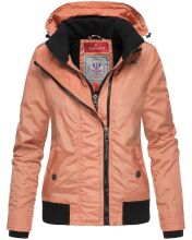 Marikoo Luyuu Damen Herbstjacke Frühjahrsjacke mit Kapuze Peach-Gr.S