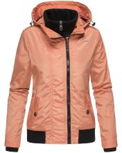 Marikoo Luyuu Damen Herbstjacke Frühjahrsjacke mit Kapuze Peach-Gr.S