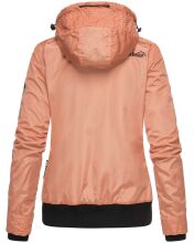 Marikoo Luyuu Damen Herbstjacke Frühjahrsjacke mit Kapuze Peach-Gr.S