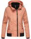 Marikoo Luyuu Damen Herbstjacke Frühjahrsjacke mit Kapuze Peach-Gr.S