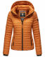 Marikoo Samtpfote leichte Damen Steppjacke Cinnamon Größe S - Gr. 36