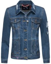 Navahoo Pamuyaa Damen Jeans Jacke Blau-Gr.S