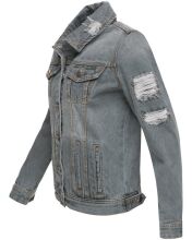 Navahoo Pamuyaa Damen Jeans Jacke Grau-Gr.S