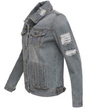 Navahoo Pamuyaa Damen Jeans Jacke Grau-Gr.M