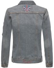 Navahoo Pamuyaa Damen Jeans Jacke Grau-Gr.M
