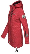 Marikoo Zimtzicke Damen lange Softshell Jacke B614 Rot Muster Größe M - Gr. 38