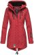 Marikoo Zimtzicke Damen lange Softshell Jacke B614 Rot Muster Größe M - Gr. 38