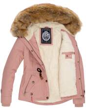 Navahoo Pearl ladies winter jacket with faux fur - Rosa-Gr.XS