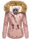 Navahoo Pearl ladies winter jacket with faux fur - Rosa-Gr.XL