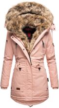 Navahoo Daria warme Damen Parka Winterjacke mit Kunstfell Kragen Rosa Gr&ouml;&szlig;e XXL - Gr. 44
