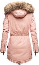 Navahoo Daria warme Damen Parka Winterjacke mit Kunstfell Kragen Rosa Gr&ouml;&szlig;e XXL - Gr. 44