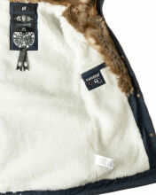 Navahoo Diamond ladies jacket with teddy fur - Navy-Gr.S