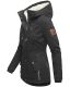 Marikoo Bikoo Damen gefütterte Winterjacke mit Teddyfell Schwarz Größe XS - Gr. 34