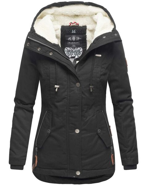 Marikoo Bikoo ladies winter jacket with hood - Black-Gr.S