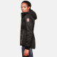 Marikoo Bikoo Damen gefütterte Winterjacke mit Teddyfell Schwarz Größe XL - Gr. 42