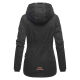 Marikoo Bikoo Damen gefütterte Winterjacke mit Teddyfell Schwarz Größe XL - Gr. 42