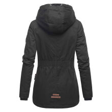 Marikoo Bikoo Damen gefütterte Winterjacke mit Teddyfell Schwarz Größe XXL - Gr. 44