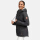 Marikoo Bikoo Damen gefütterte Winterjacke mit Teddyfell Anthrazit Größe M - Gr. 38