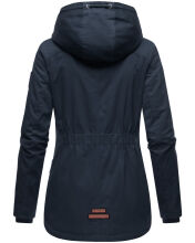 Marikoo Bikoo Damen gefütterte Winterjacke mit Teddyfell Navy Größe XS - Gr. 34