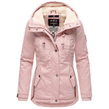 Marikoo Bikoo Damen gef&uuml;tterte Winterjacke mit Teddyfell Rosa Gr&ouml;&szlig;e XL - Gr. 42