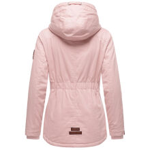 Marikoo Bikoo Damen gef&uuml;tterte Winterjacke mit Teddyfell Rosa Gr&ouml;&szlig;e XL - Gr. 42