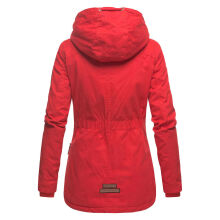 Marikoo Bikoo Damen gefütterte Winterjacke mit Teddyfell Rot Größe XS - Gr. 34