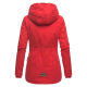 Marikoo Bikoo Damen gefütterte Winterjacke mit Teddyfell Rot Größe XS - Gr. 34