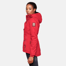 Marikoo Bikoo Damen gefütterte Winterjacke mit Teddyfell Rot Größe XXL - Gr. 44