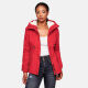 Marikoo Bikoo Damen gefütterte Winterjacke mit Teddyfell Rot Größe XXL - Gr. 44