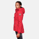 Marikoo Bikoo Damen gefütterte Winterjacke mit Teddyfell Rot Größe XXL - Gr. 44