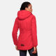 Marikoo Bikoo Damen gefütterte Winterjacke mit Teddyfell Rot Größe XXL - Gr. 44