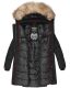 Navahoo Halina ladies winter quilted coat with faux fur - Black-Gr.S