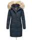 Navahoo Halina ladies winter quilted coat with faux fur - Navy-Gr.XXL