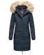 Navahoo Halina ladies winter quilted coat with faux fur - Navy-Gr.XXL