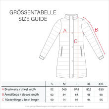 Navahoo Halina Damen Winter Steppmantel mit Kunstfell Rot Größe S - Gr. 36