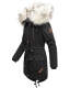 Navahoo Honigfee ladies parka winter jacket with fur collar - Black-Gr.XS