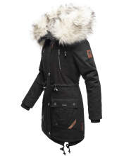 Navahoo Honigfee ladies parka winter jacket with fur collar - Black-Gr.S