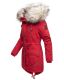 Navahoo Honigfee ladies parka winter jacket with fur collar - Red-Gr.XS