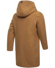 Marikoo Irukoo Herren Langer Winter Mantel mit Kapuze Camel Größe XL - Gr. XL