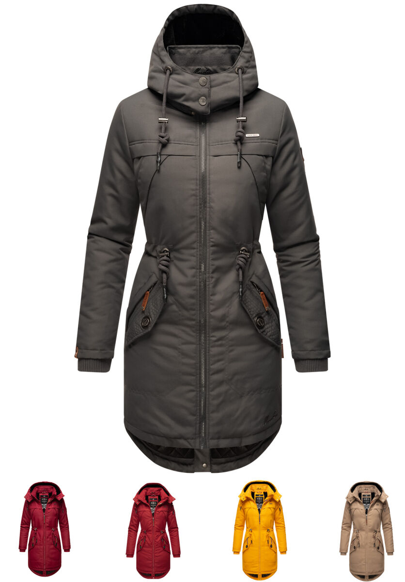 Marikoo Kamil Damen Parka Winterjacke mit Kapuze, 129,90 €