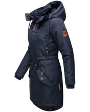 Marikoo Kamil Damen Parka Winterjacke mit Kapuze Navy Größe XL - Gr. 42