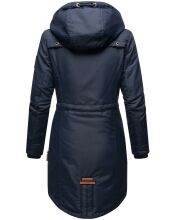 Marikoo Kamil Damen Parka Winterjacke mit Kapuze Navy Größe XL - Gr. 42