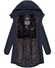 Marikoo Kamil Damen Parka Winterjacke mit Kapuze Navy Größe XL - Gr. 42