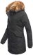 Marikoo Karmaa-Princess Damen Parka Winterjacke mit Fellkragen Schwarz-Gr.XS